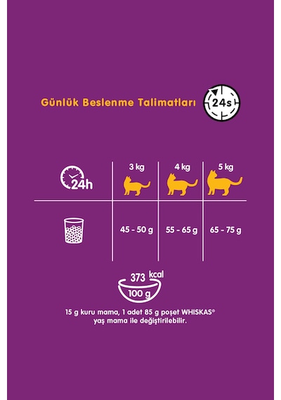 Whiskas Sığır Etli ve Havuçlu Yetişkin Kedi Maması 12 x 300 G