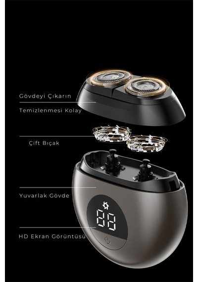 Newface Cb-s1 Dijital Şarj Göstergeli Tıraş Makinesi - Gri