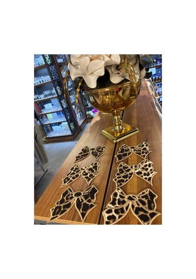 Leopar Sunum Peçetesi, 6'lı Kahve Yanı Kokteyl Peçetesi Renkli-beyaz-gold-gümüş-siyah