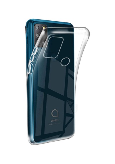 Alcatel 3X 2020 Kılıf Süper Arka Koruma Silikon Nano Glass Renk Şeffaf
