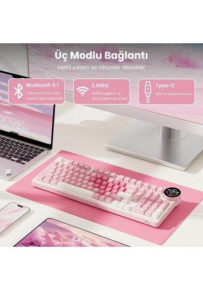 Royal Kludge Rk N99 Tri-mode Mekanik Oyuncu Klavyesi