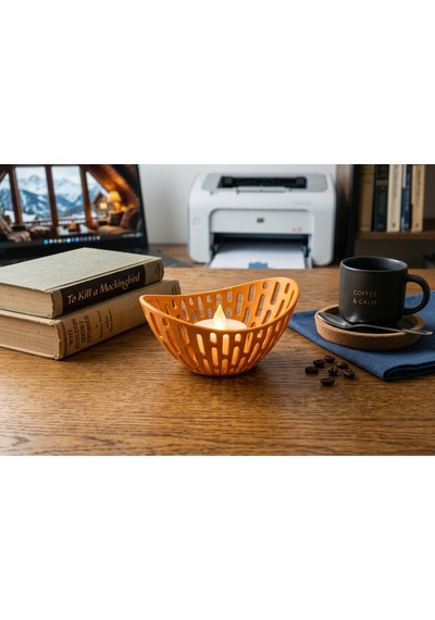 Lumanest Dekoratif Tealight Mumluk Turuncu