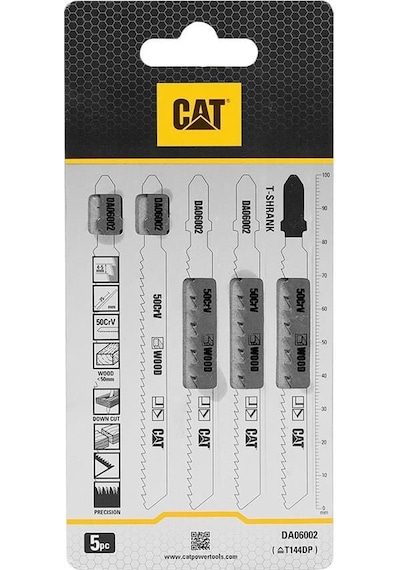 Cat Da06002 5 Parça Profesyonel Ahşap Hızlı/kaba Kesim Dekupaj Testere Bıçağı, Ucu Fr Da06002