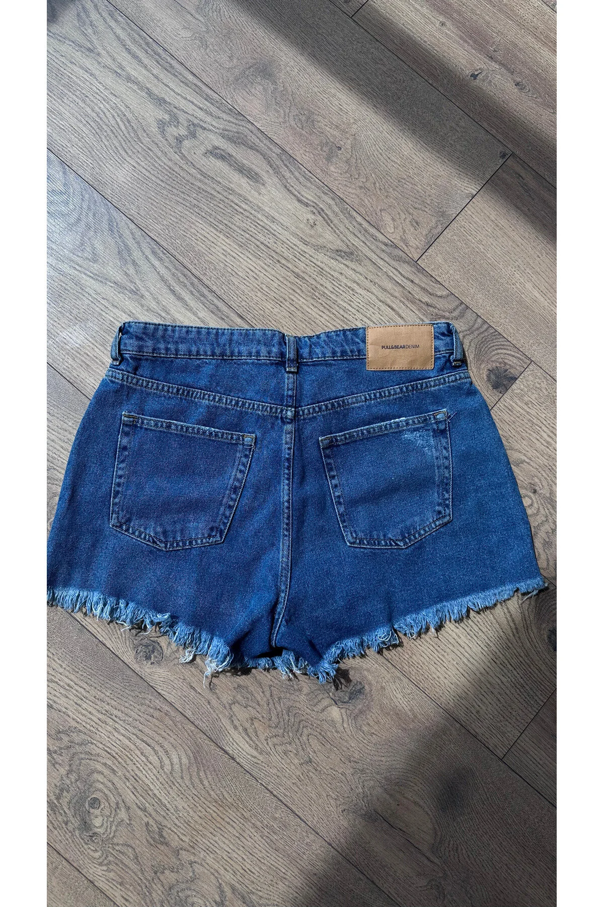Eymenn Butik Kot Şort Denim Şort Püsküllü Mavi