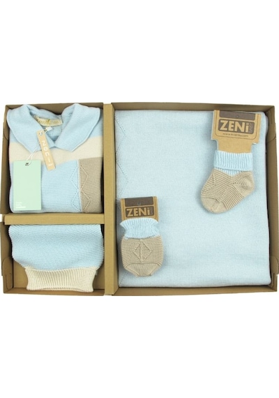 Zeni Triko Bebek 5 Li Tulum Seti Yenidoğan Bebek Takım Kutulu 304 Çok Renkli