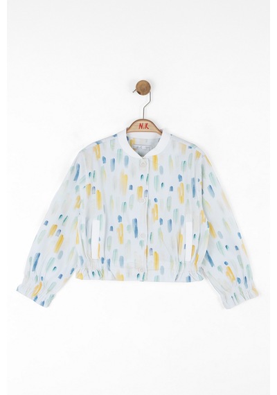 Nk Kids 38543 Kız Çocuk Ekru-mavi Sharp Ceket Ekru - Mavi