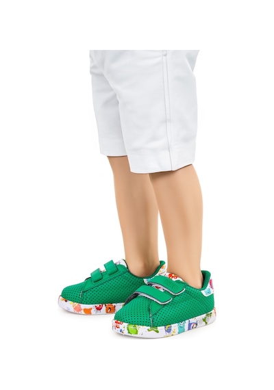 Kiko Kids Perforated Cırtlı Işıklı Erkek Bebek Spor Ayakkabı Yeşil