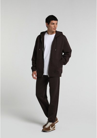 Colin's Colins Relaxed Fit Orta Bel Düz Erkek Kahverengi Eşofman Altı Cl1076436 Q1.v2 Dbr Koyu Kahverengi