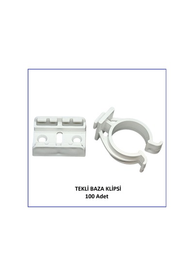 Baza Klipsi Tekli 100 Adet Beyaz