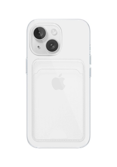 Apple iPhone 13 / 14 Uyumlu Kartlık Detaylı Şeffaf Silikon Kılıf Yuki Serisi