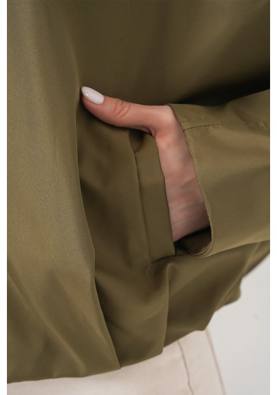 Bigdart Kadın Oversize Kısa Ceket 0732 - Haki