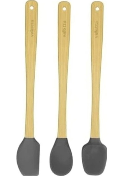 Vallettaa İndigo 3'lü Spatula Seti - Gri - 26 Cm Çok Renkli