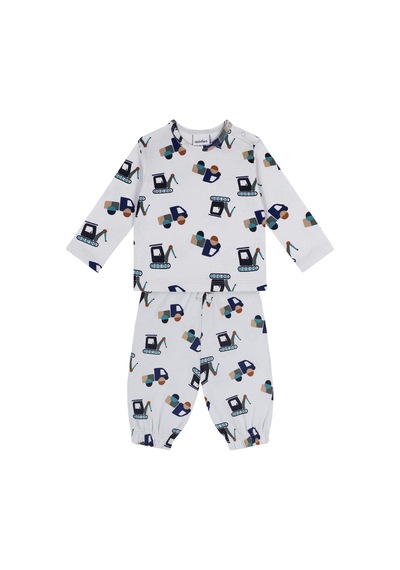 Antebies Organik Gri İnşaat Ekibi Desenli Beli Lastikli Bağcıklı Uzun Kollu Erkek Bebek Tshirt Şort Takımı Lacivert Antebies Organik Gri İnşaat Ekibi Desenli Beli Lastikli Bağcıklı Uzun Kollu Erkek Bebek Tshirt Şort Takımı Lacivert
