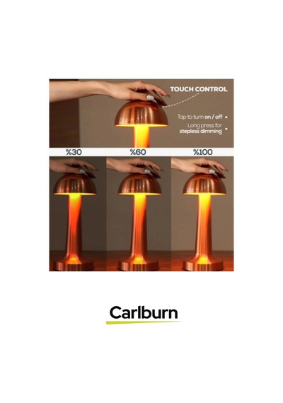 Özel Tasarım 3 Modlu 23 Cm X 9 Cm Modern Aç/kapa Butonlu Mantar Dokunmatik Led Masa Lambası Çok Renkli