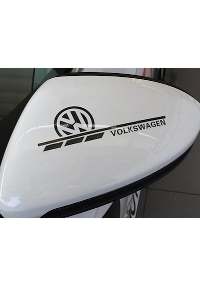 Yan Ayna Volkswagen Araba Sticker Yapıştırma 2 Adet