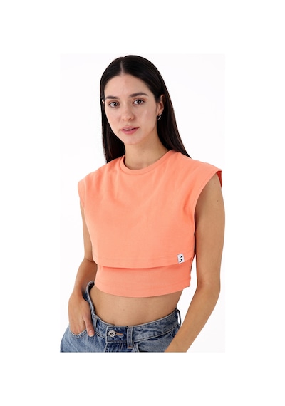 Scorp Spell Kadın Crop Tişört Sardunya Gri