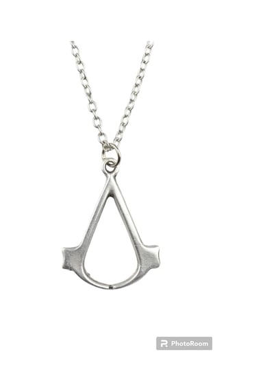 Assassin's Creed Antik Gümüş Kaplama Unisex Kolye 60 CM Gümüş