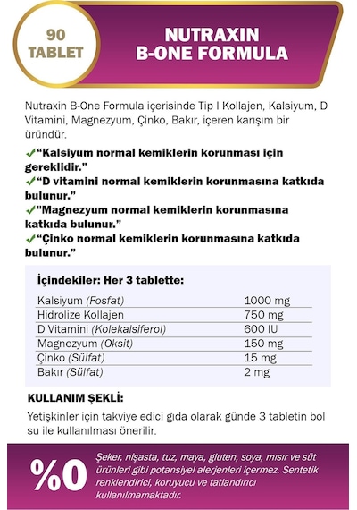 B-one Formula 90 Tablet 2 Adet