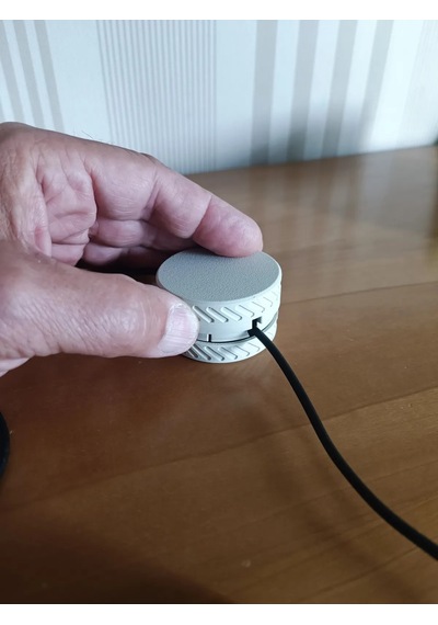 Bezos 3d Baskı Yuvarlak Kablo Düzenleyici Şarj Ve Usb Kablo Sarıcı Lastik Desenli Kablo Toplayıcı Gri Hb006