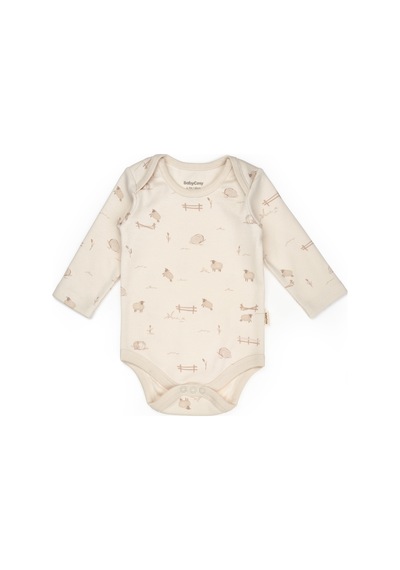 BabyCosy Organic Wear Bebek 2li Uzun Kollu Badi %100 Organik Pamuk, Bebek Ve Yenidoğan Serisi - Csy8177 Ekru