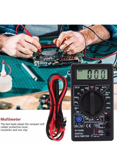 Dt830b Dijital Ölçü Aleti Multimetre Problu