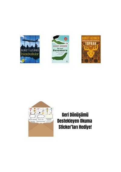 İstanbullular + İki Yeşil Su Susamuru Midi Boy + Uyumsuz Defne Kaman'ın Maceraları - Toprak + Okuma Sticker'ları