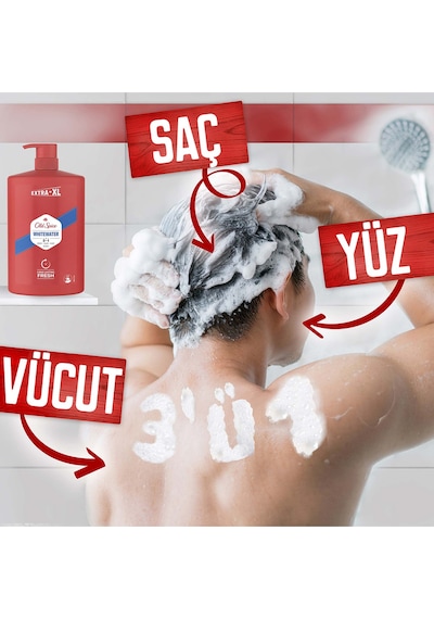 Old Spice Whitewater Erkekler İçin Duş Jeli Ve Şampuan 1 L