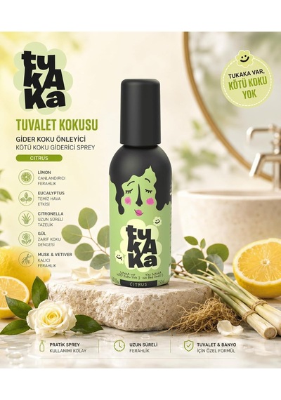 Tuvalet Kokusu, Gider Koku Önleyici, Kötü Koku Giderici Sprey 150 Ml Citrus