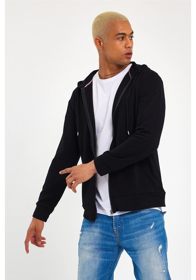 Erkek Kapşonlu Regular Fit Yan Cepli Hırka Spr 20k62 001