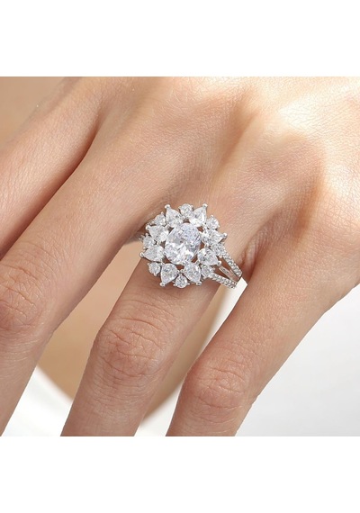 Mia Vento Effective Diamond Paris Işıltısı Işıltılı Gümüş Yüzük