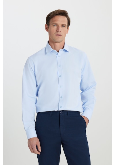 AC&Co / Altınyıldız Classics Erkek Acık Mavı Comfort Fit Geniş Kesim Klasik Yaka Pamuklu Rahat Armürlü Gömlek Acık Mavı Açık Mavi AC&Co / Altınyıldız Classics Erkek Acık Mavı Comfort Fit Geniş Kesim Klasik Yaka Pamuklu Rahat Armürlü Gömlek Acık Mavı Açık Mavi