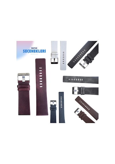 R4109 Roder Deri Kayış - Kahverengi - 30x20mm Şeffaf