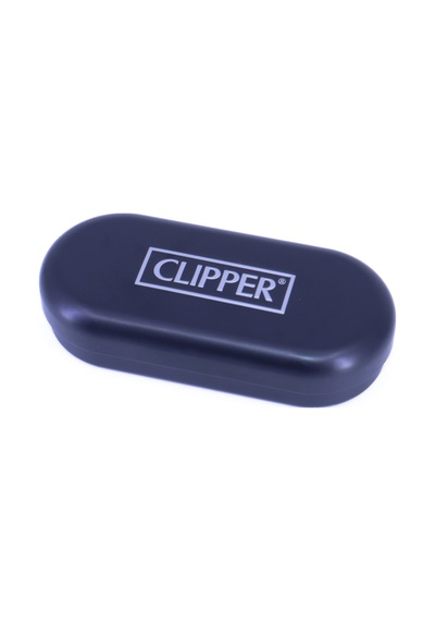 Clipper Özel Kutusunda Rüzgardan Etkilenmez Jet Alev Metal Çakmak - Mat Siyah Siyah