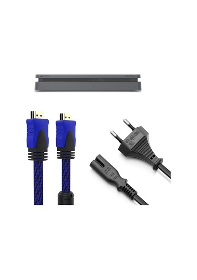 Ps4 Slim Güç Kablosu Hdmi Örgülü Kablo Set Playstation 4 Aksesuar
