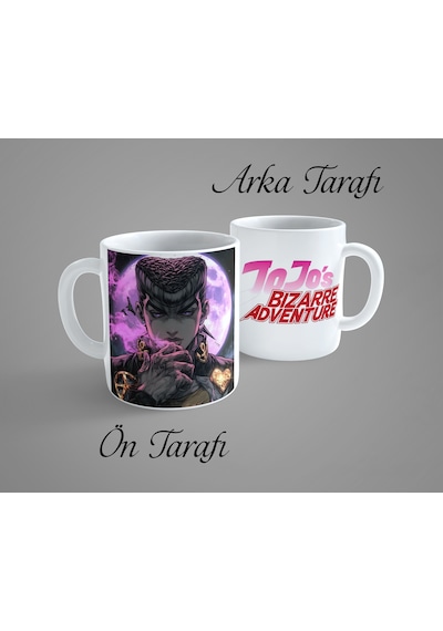 Jojo's Bizarre Adventure Josuke Higashikata Porselen Kupa Bardak Beyaz