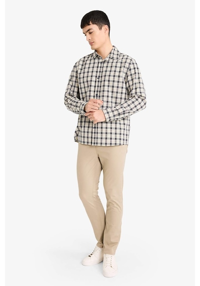 DeFacto Yazlık Gabardin Chino Kanvas Pantolon Slim Fit Dar Kesim Dar Paça Cepli B2089AX25SPBG129