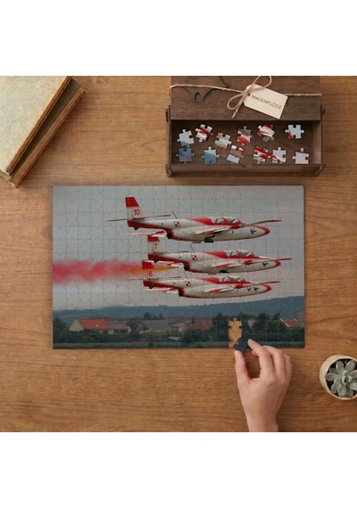 Pzl Ts-11 Iskra Jet Eğitim Uçağı Tasarımı 240 Parça Ahşap Puzzle Ahşap Kutuda Mpy20342