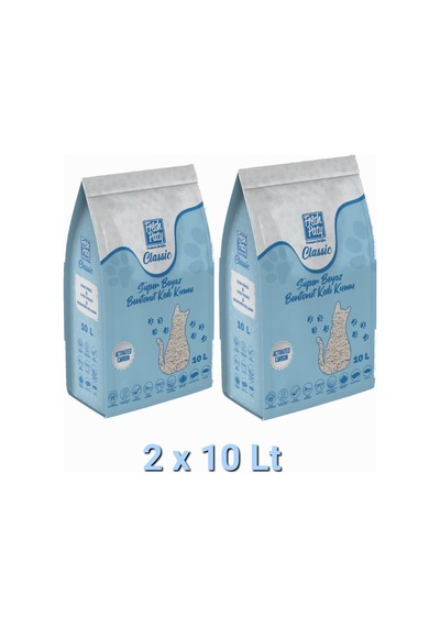 Fresh Paty Classic Aktif Karbonlu Bentonit Kedi Kumu 2 x 10 L