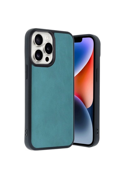 Apple İphone Uyumlu 14 Pro Max Kılıf Aras Deri Kapak - Açık Yeşil Çokrenkli