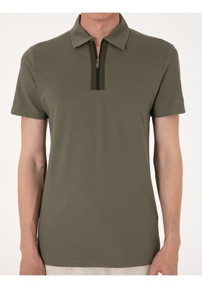 Pierre Cardin Erkek Haki Tişört 50302623-vr027 Haki