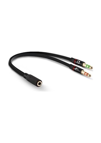 Gaman Kulaklık Mikrofon Ayırıcı Y Splitter Kablo 2 X 3.5 Mm Stere