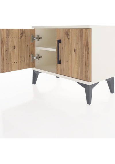 Arges Komodin Tek Raflı 2 Kapaklı 60x30x48 Aytaşı-çam Aytaşı
