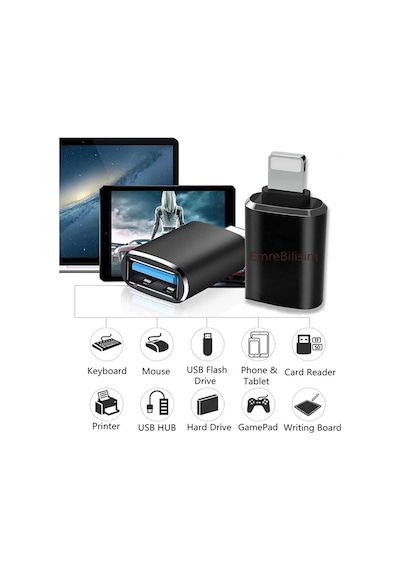 Apple Uyumlu iPhone X/11/12/13/14/pro/pro Max Tüm Serileri Için Ios To Usb Veri Aktarımı Otg Çevirici