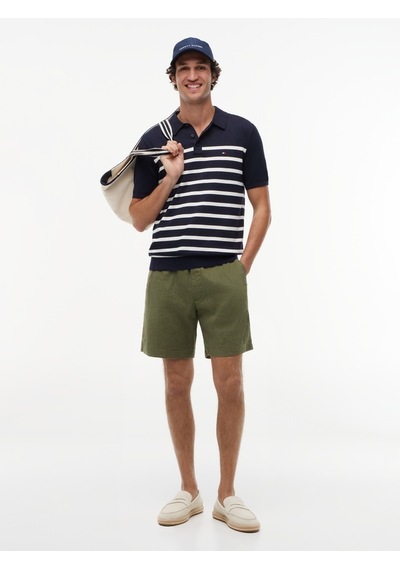 Tommy Hilfiger Dover 8 Po Sorona Lınen 2/2 Erkek Yeşil Şort - Mw0mw44353