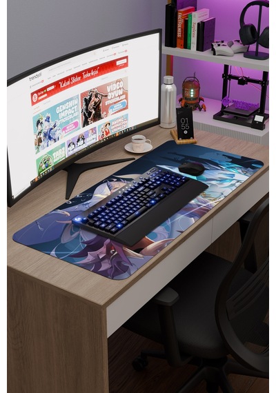 Kokomi Genshin Impact Anime Gacha V5 - 90x40 Xxl Gaming Mouse Pad Fare Altlığı