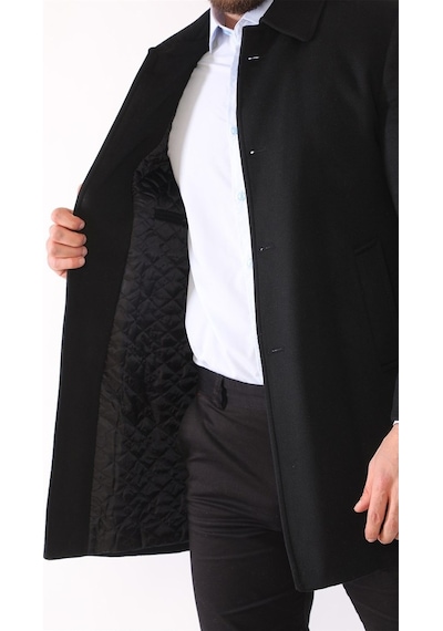 Plt8364 Dewberry Erkek Palto-Siyah