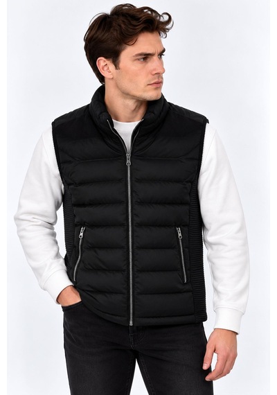 Classics Men Fermuarlı Erkek Slim Fit Triko Nova Yelek 7830 Siyah