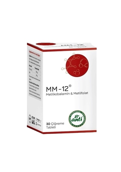 Mm-12 Metilkobalamin & Metilfolat 30 Çiğneme Tablet