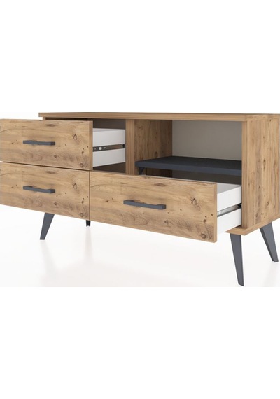 Arges Şifonyer Tek Raflı 3 Çekmeceli 88x30x48 Çam-antrasit/çam Antrasit/çam Arges Şifonyer Tek Raflı 3 Çekmeceli 88x30x48 Çam-antrasit/çam Antrasit/çam