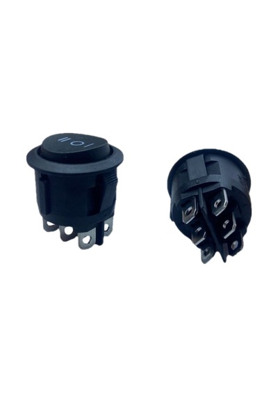 Ic-134-6 Yuvarlak Anh.on-off-on 6p Siyah